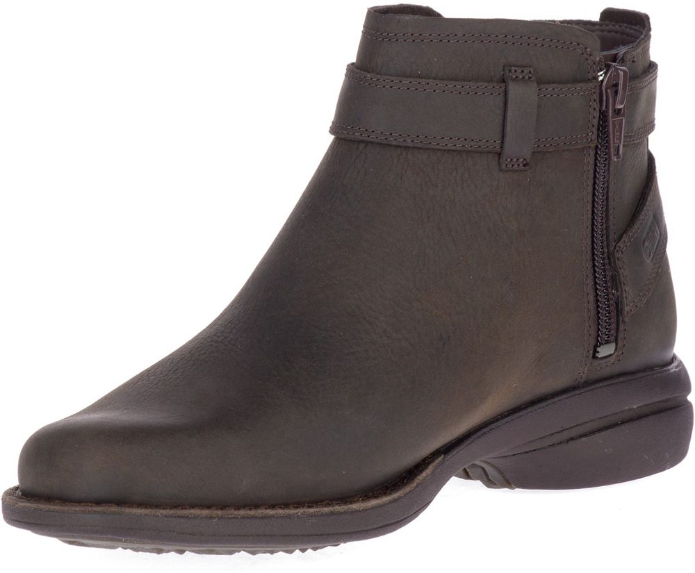 Merrell Boots Brown - Andover Bluff Waterproof - Womens 94JECOSXP